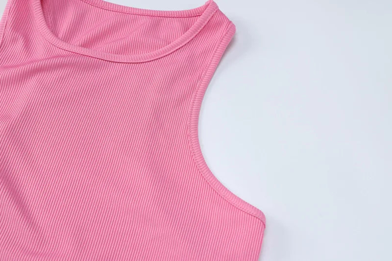 Ribbed Sexy Y2K Clothes Sleeveless Dresses For Women Party Streetwear Elegant Outfits
