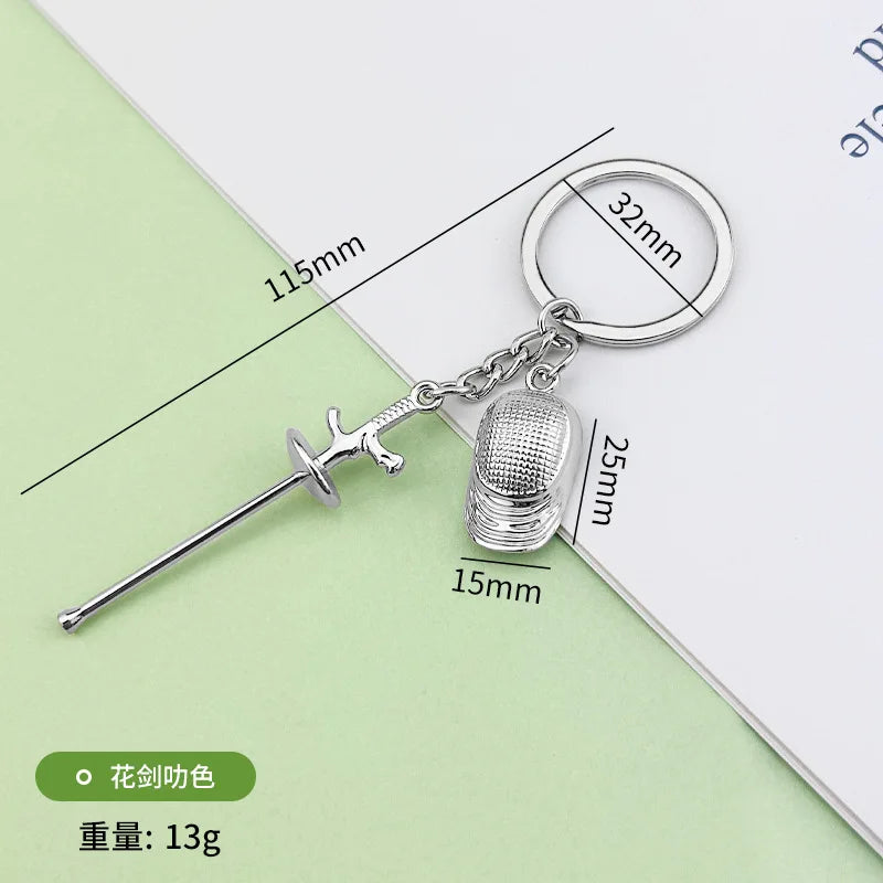 Fencing Keychains Keychain for Key Swords Jewelry