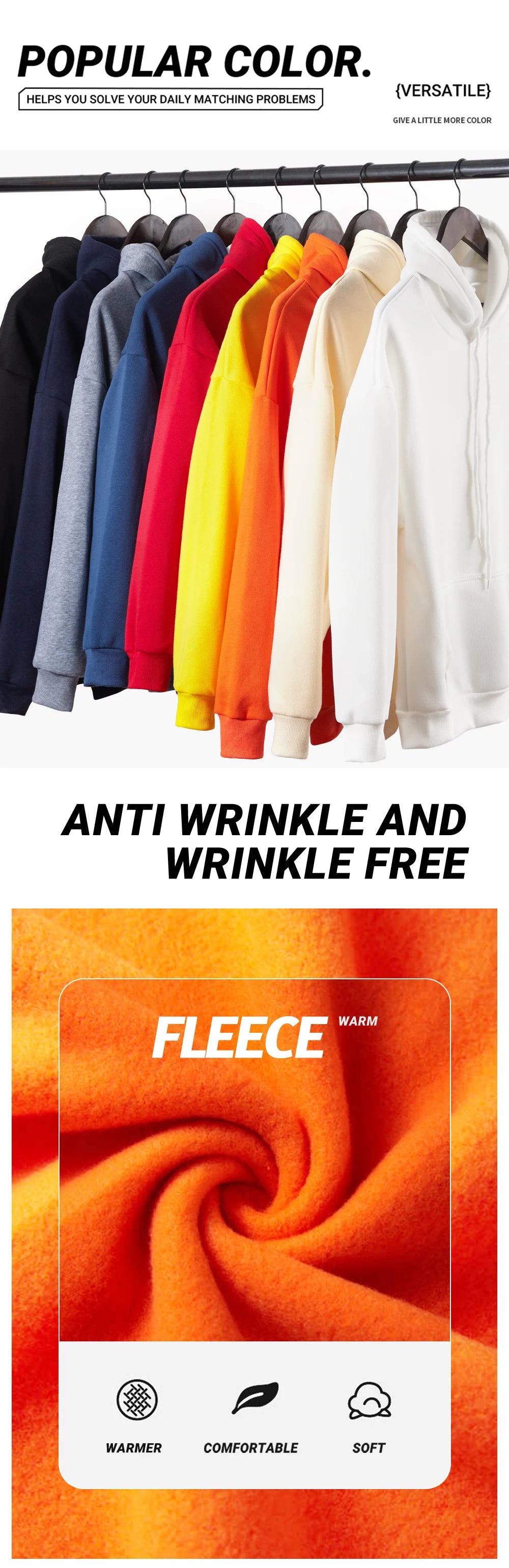 Casual Women's Hoodies Faith Over Fear Letter Printing Sweatshirts Fleece Warm Comfortable Pocket Streetwear
