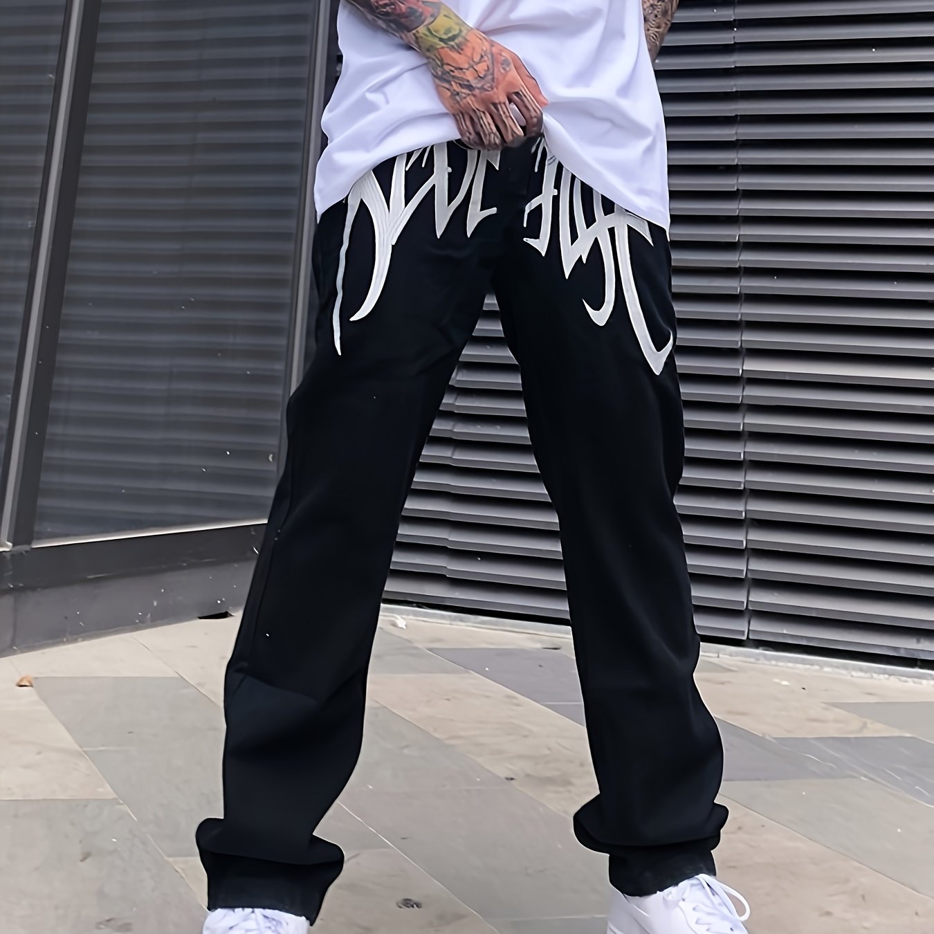 Loose Fit Men's Y2k Casual Jeans, Baggy Street Style