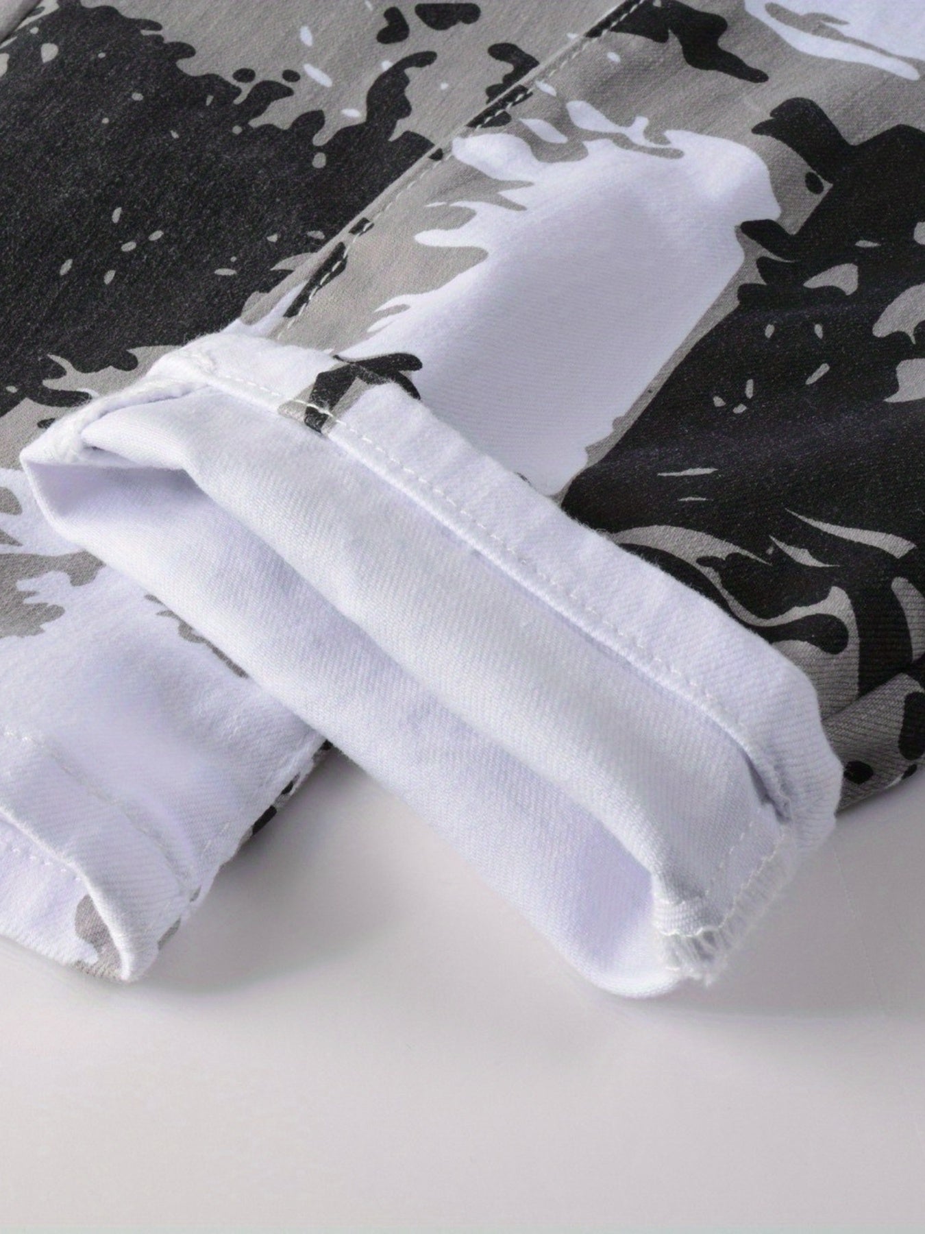 Camouflage Jeans, Casual Mid Stretch Breathable Straight Leg Slim Fit