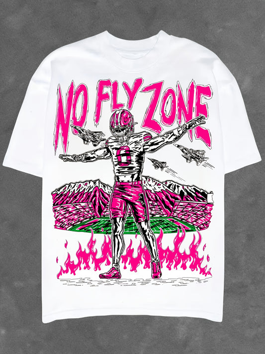 NO FLY ZONE Men's Graphic T-Shirt - Casual Short Sleeve Crew Neck Tee