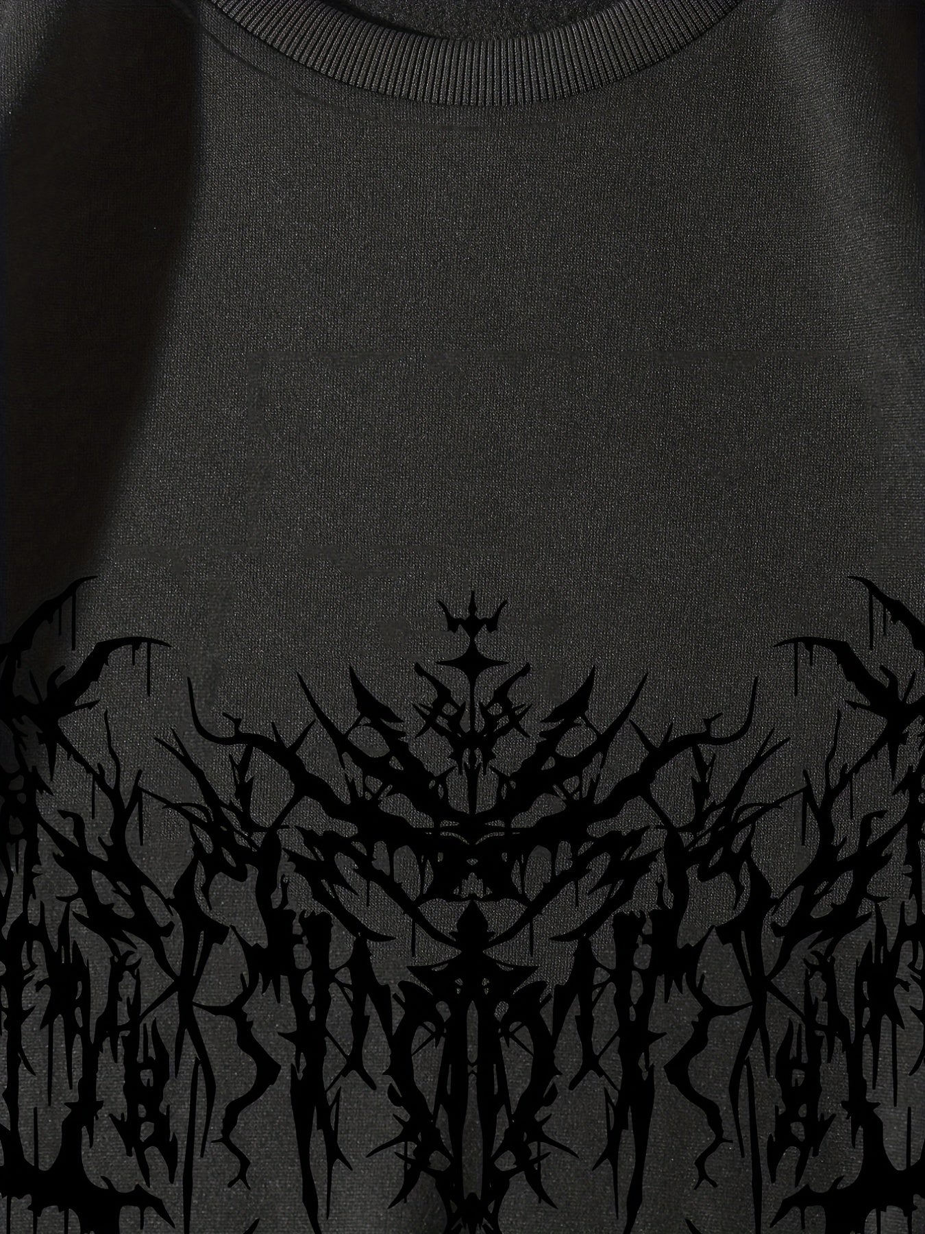Mens Y2k Skeleton Thorns Graphic Sweatshirt - Comfortable Stretch Pullover