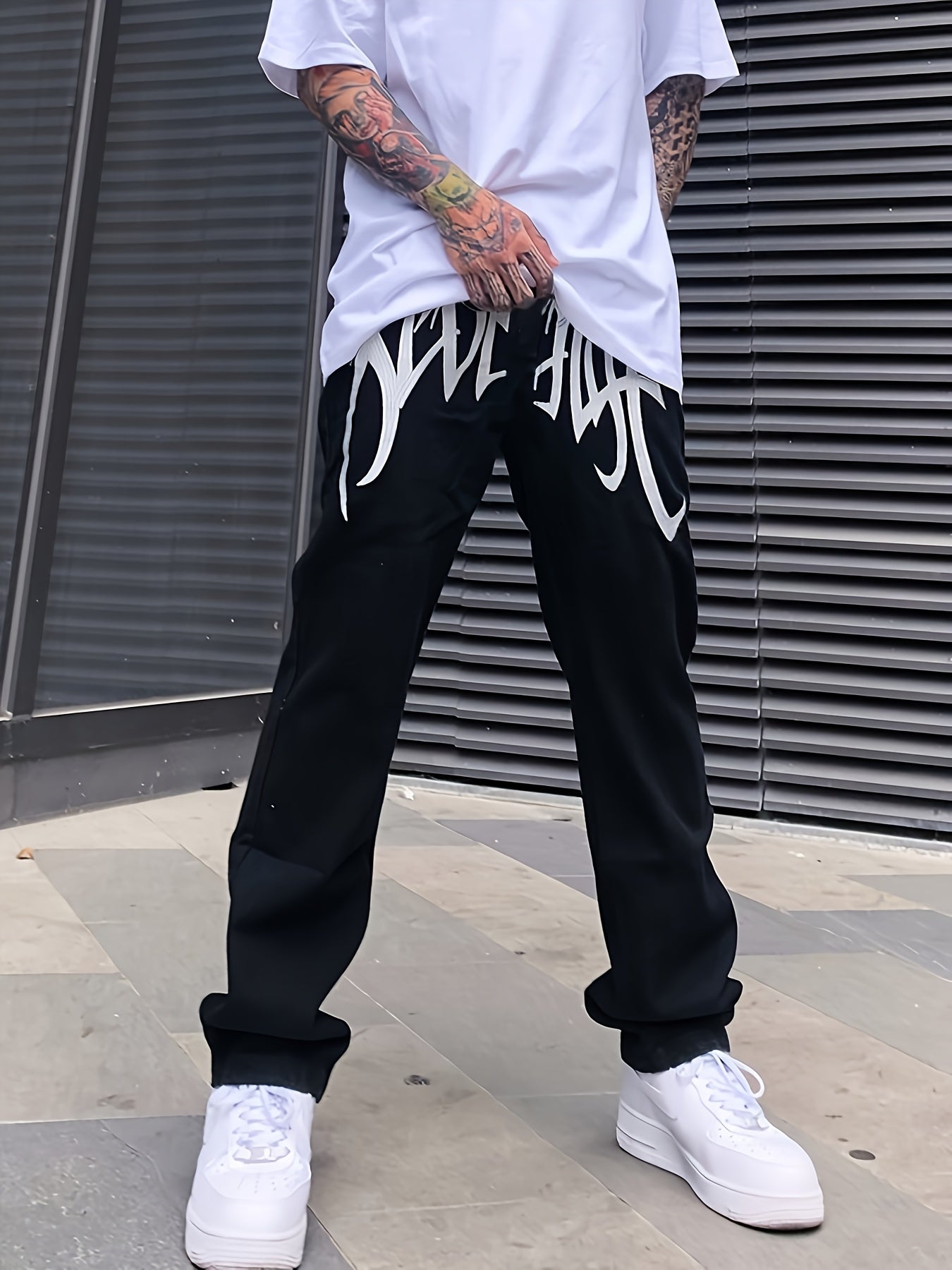 Loose Fit Men's Y2k Casual Jeans, Baggy Street Style