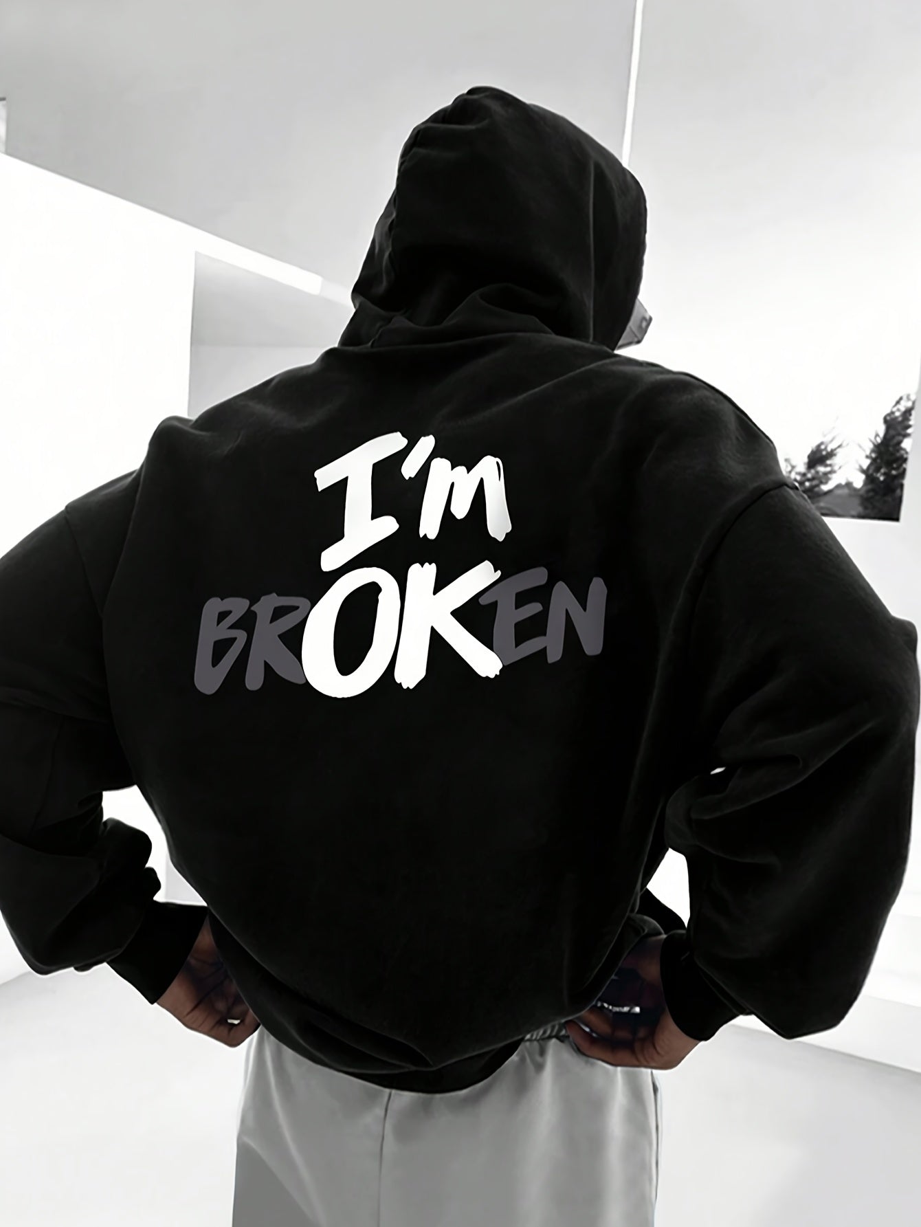 Men's Graphic Fashion Trend Hoodie Polyester