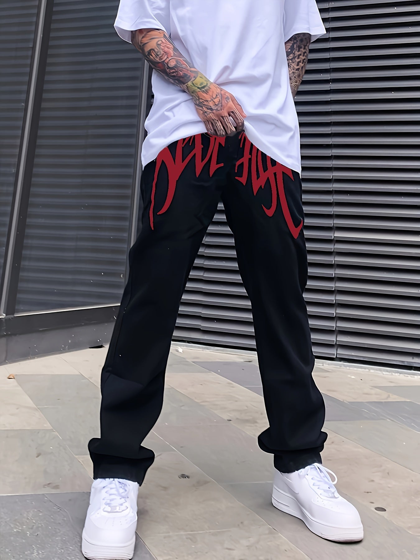 Loose Fit Men's Y2k Casual Jeans, Baggy Street Style
