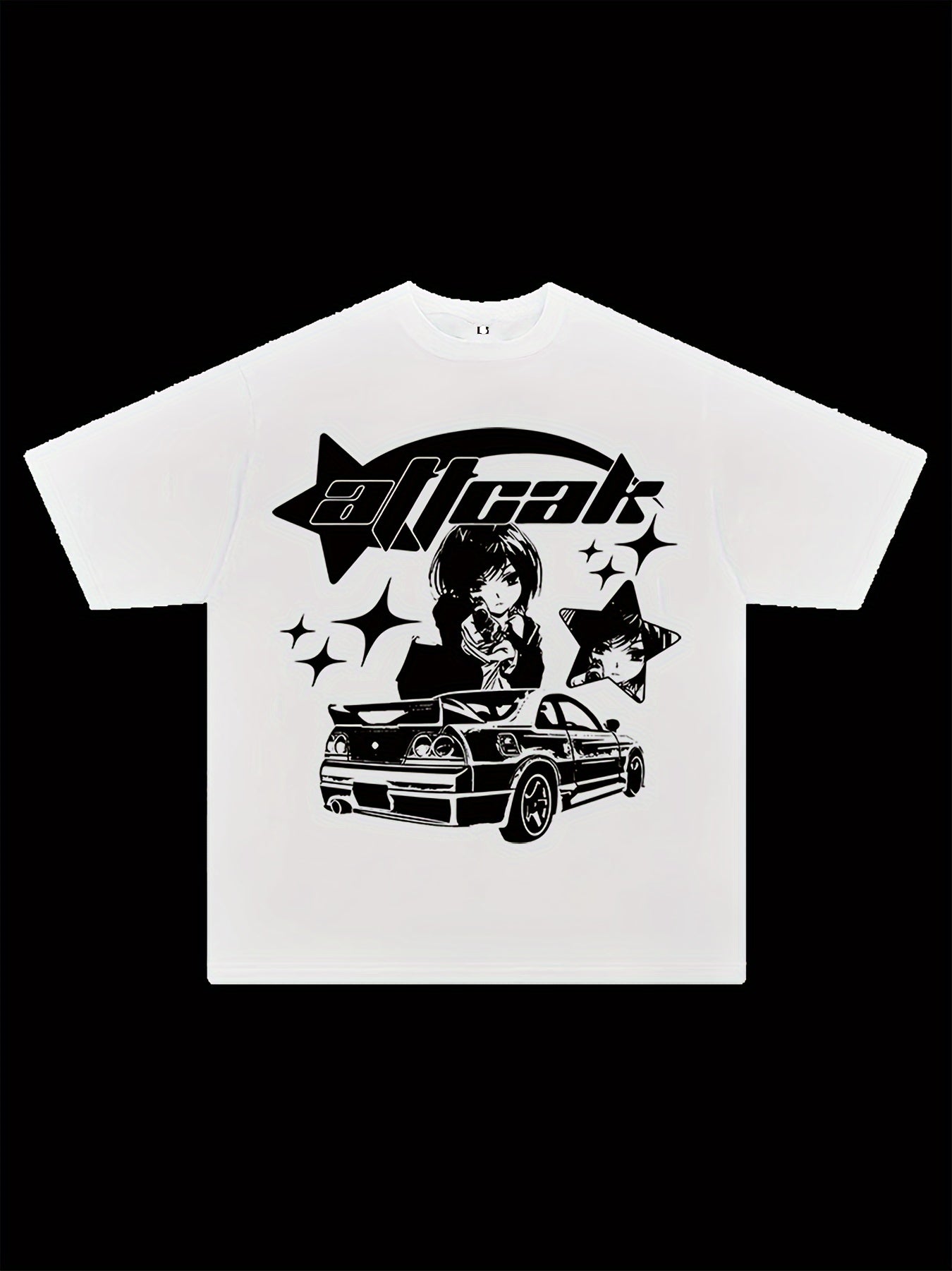 Y2K Graphic T-shirt, Short Sleeve Crew Neck Top