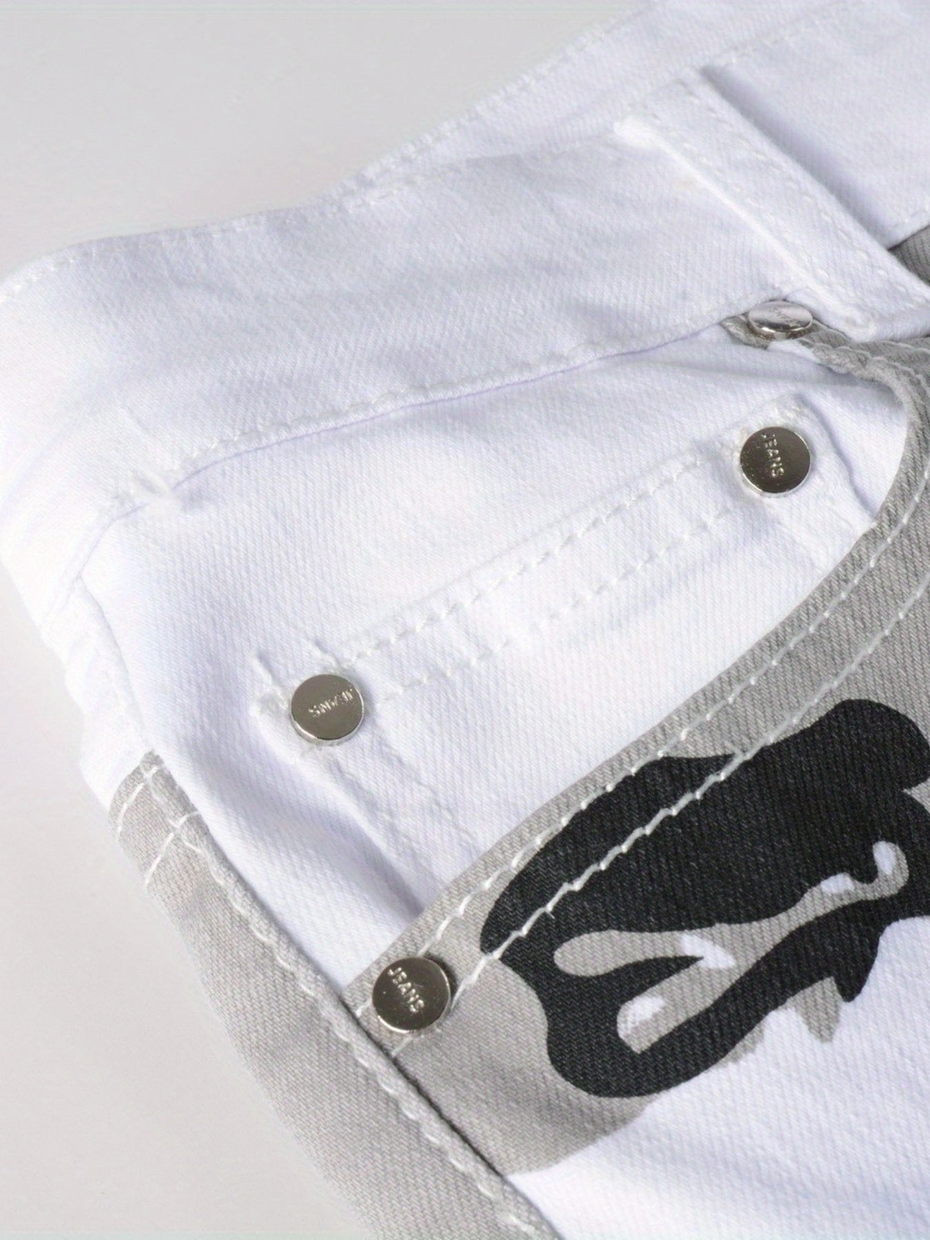 Camouflage Jeans, Casual Mid Stretch Breathable Straight Leg Slim Fit