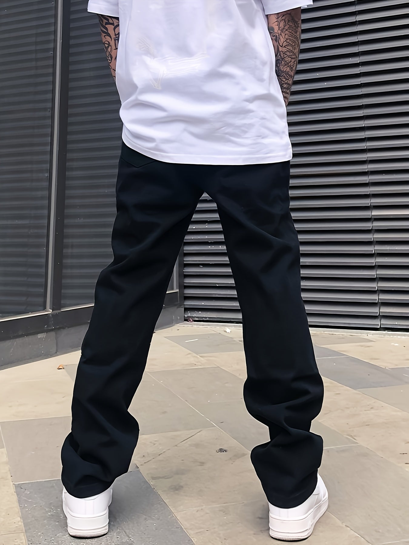 Loose Fit Men's Y2k Casual Jeans, Baggy Street Style