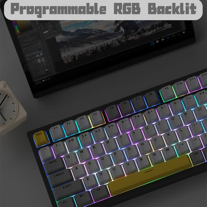 Wired Mechanical Gaming Keyboard with Volume Knob, South-Backlit LED