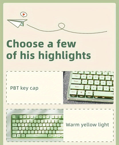 Wired Keyboard | Full Size 104 Quiet Keys, Comfortable Typing with Pudding-Style Keycaps, Durable All-Metal Panel, Soft LED Backlight