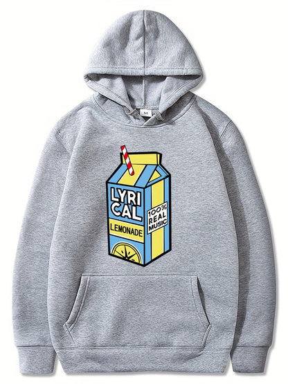Mens Cozy Graphic Hoodies - Soft Drawstring, Oversized Comfortable Fit, Vibrant Juice Print
