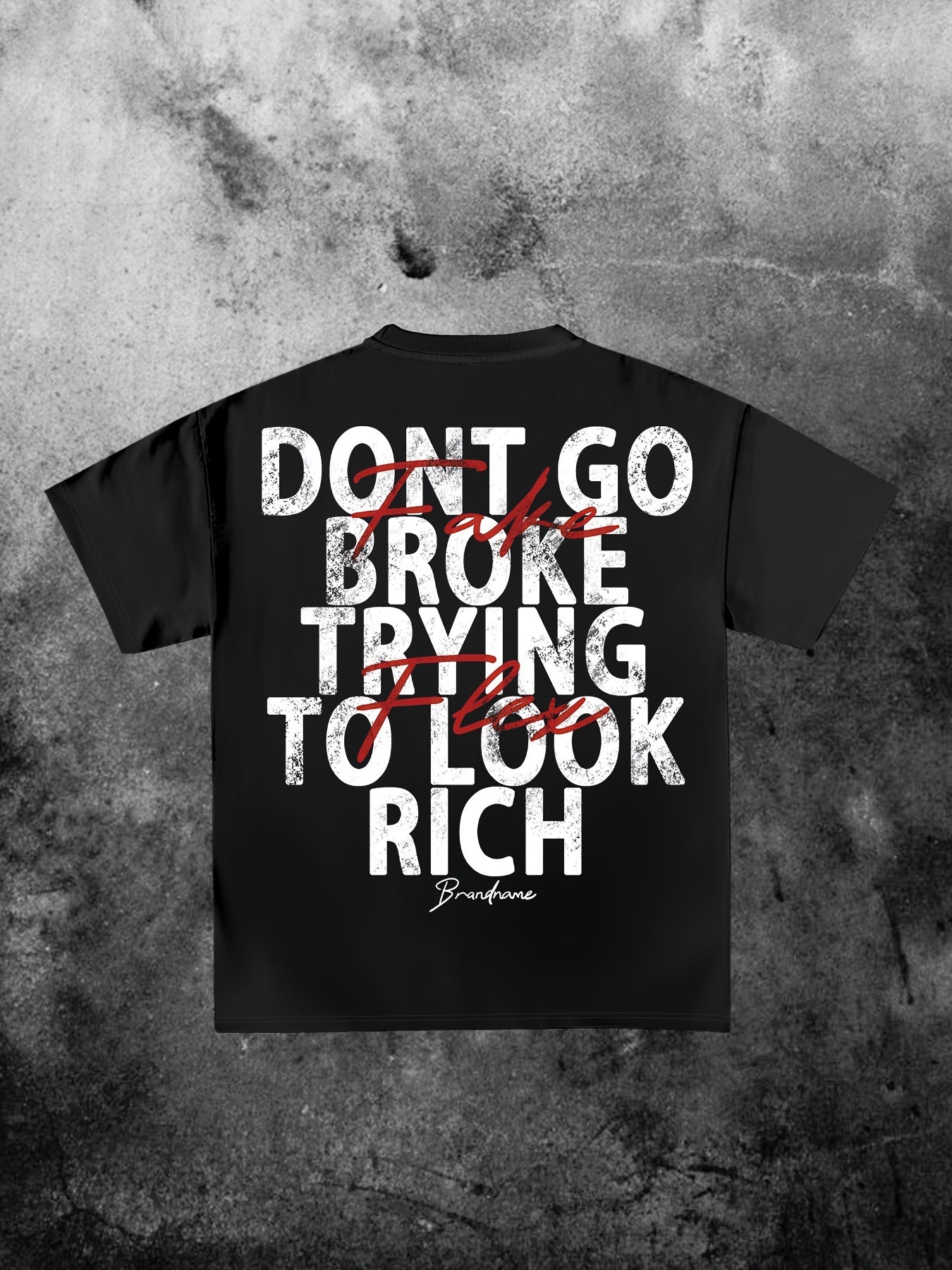 Y2K Letter Print Crew Neck T-shirt, Short Sleeve