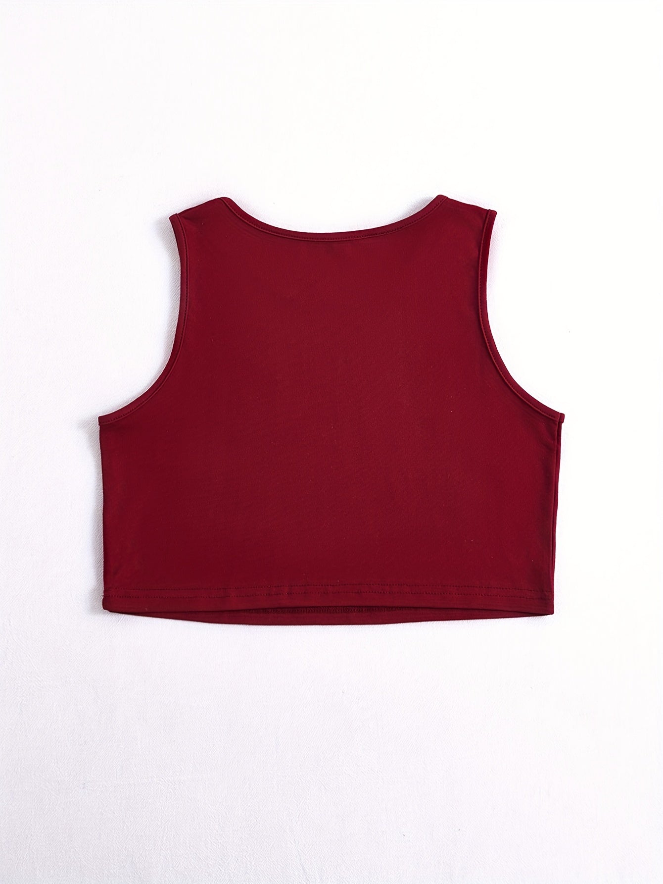 Letter Print Crop Tank Top, Y2K Sleeveless Tank Top For, Women's Clothing