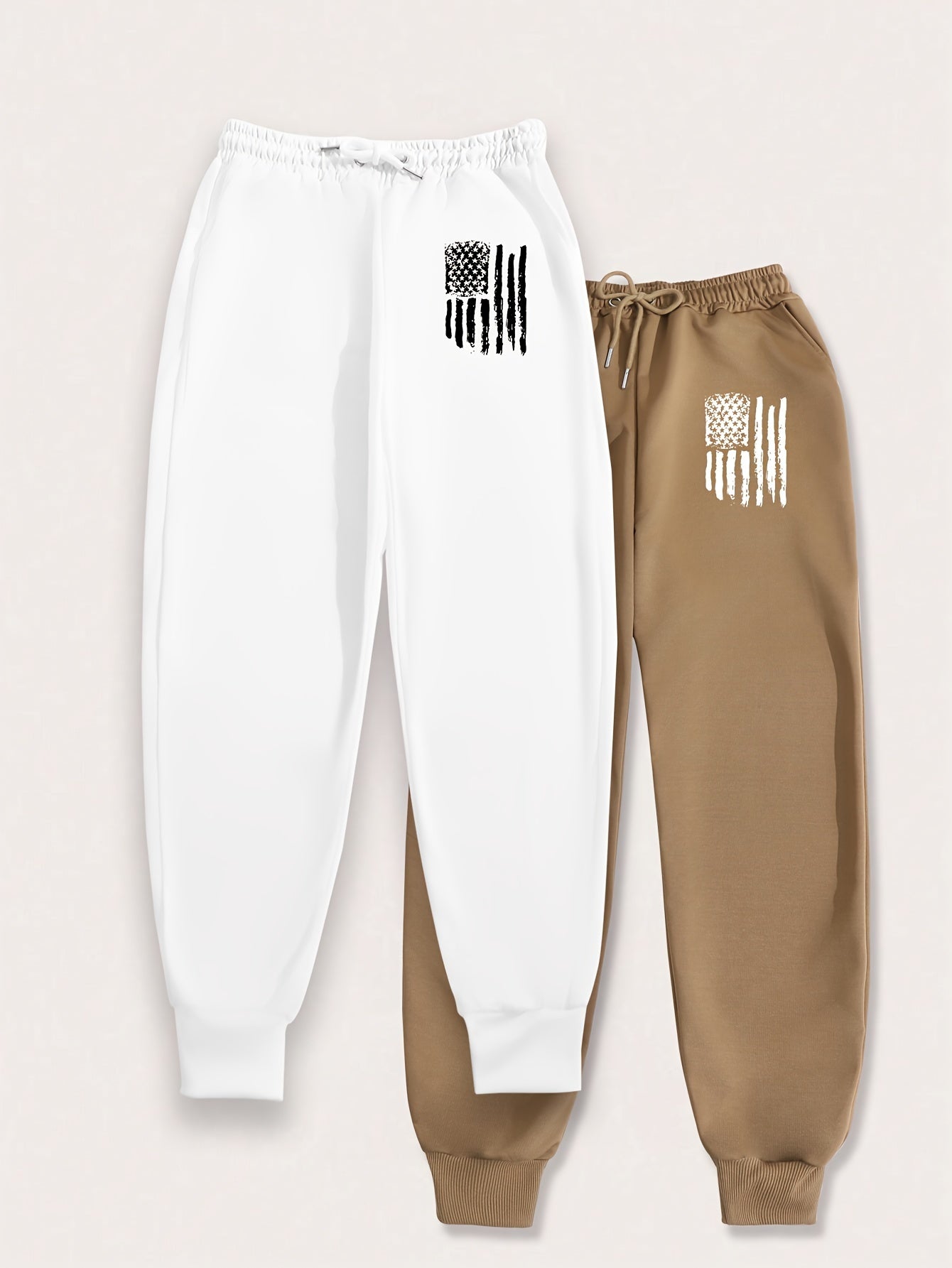 2-Pack Womens Jogger Sweatpants - Elastic Drawstring