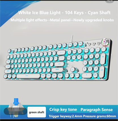 34 Kinds Of Lighting Effects, Real Mechanical Keyboard, Mouse, High Looks, USB, Wired