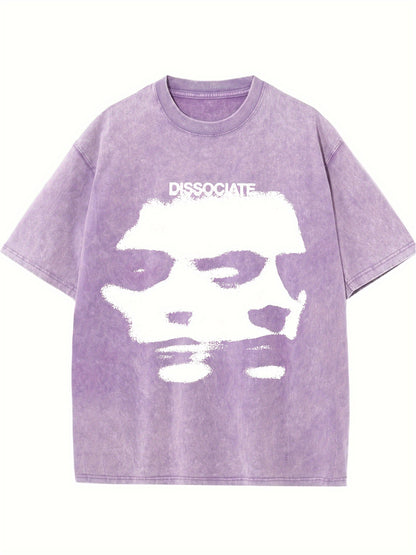 retro T-shirt, graphic men's and women's short-sleeved retro high-quality cotton men's T-shirt