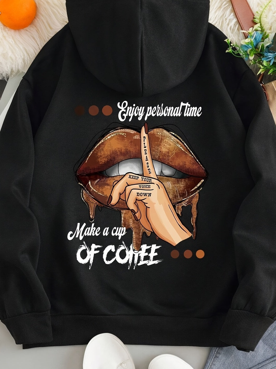 Women's Graphic Vintage Hoodie, Polyester Good Quality Hoodie