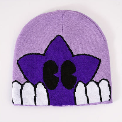Star Beanie Candy Color Skull Cap Lightweight ElasticColdproof Beanies