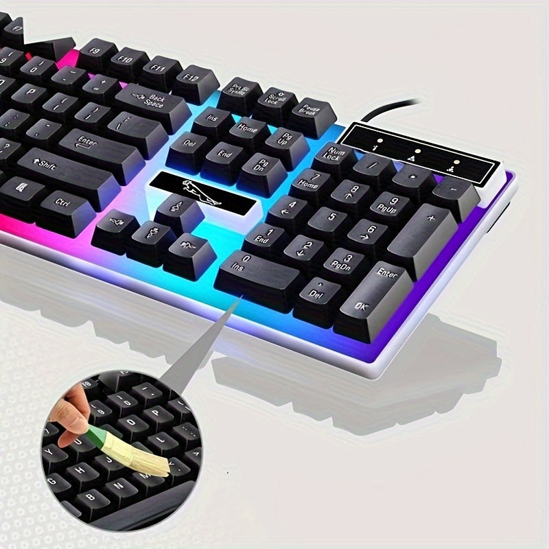 Wired Keyboard and Mouse Combo - Mechanical Feel