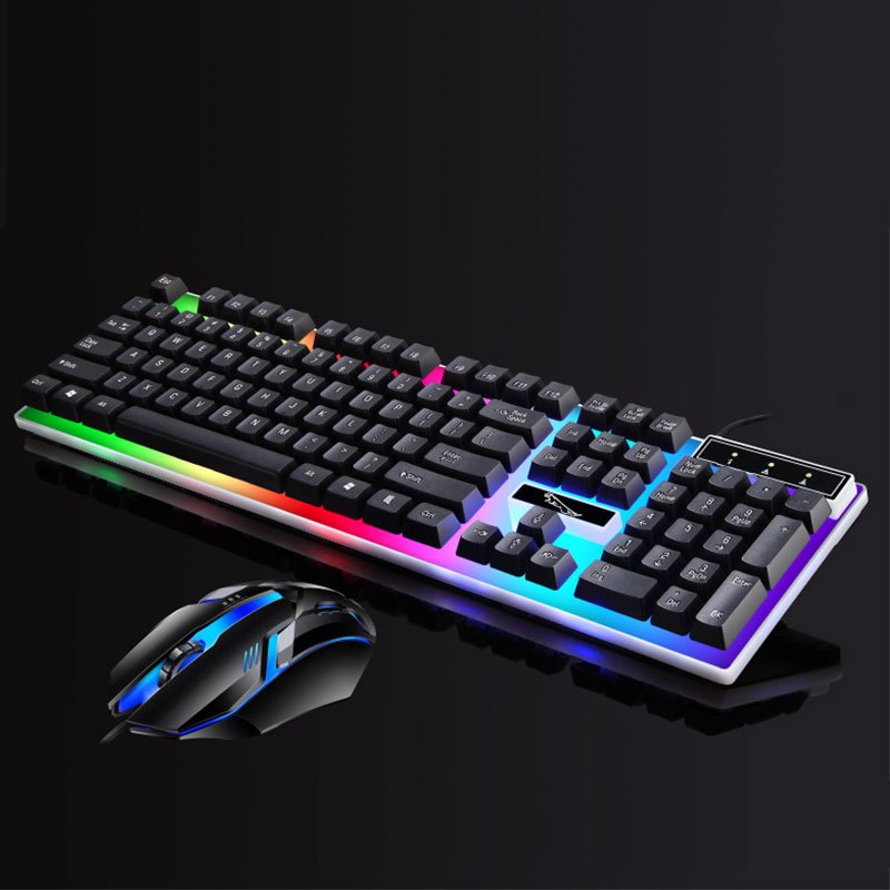 Wired Keyboard and Mouse Combo - Mechanical Feel