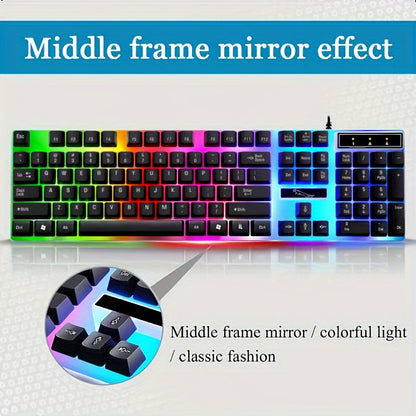 Wired Keyboard and Mouse Combo - Mechanical Feel