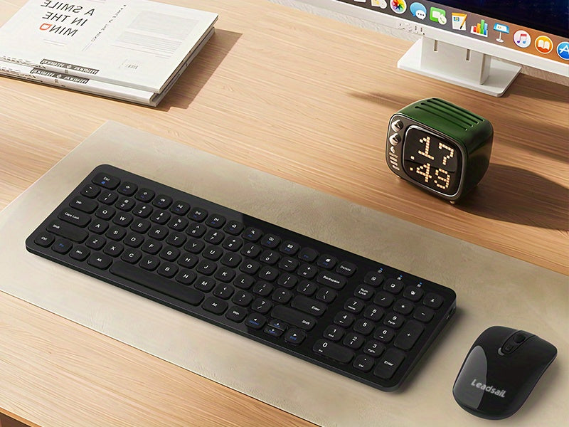 LeadsaiL Wireless Keyboard and Mouse Combo, Wireless USB Mouse and Computer Keyboard Set