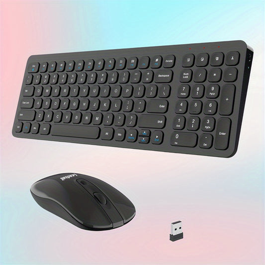 LeadsaiL Wireless Keyboard and Mouse Combo, Wireless USB Mouse and Computer Keyboard Set