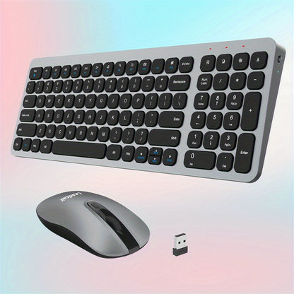 LeadsaiL Wireless Keyboard and Mouse Combo, Wireless USB Mouse and Computer Keyboard Set