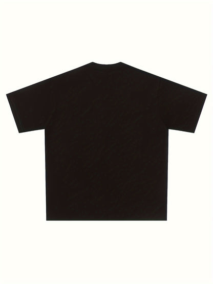 Y2K Graphic Print T-shirt, Casual Short Sleeve Crew Neck Top