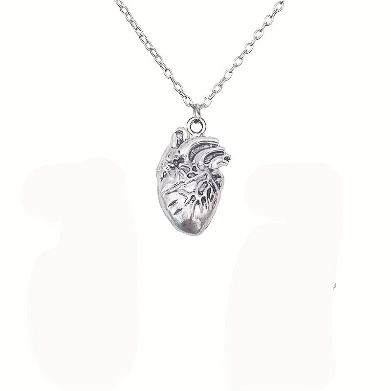 1pc Unique Necklace, Blood Red Gothic Heart Necklace,