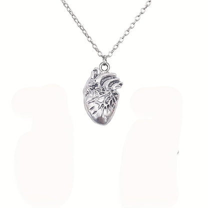 1pc Unique Necklace, Blood Red Gothic Heart Necklace,