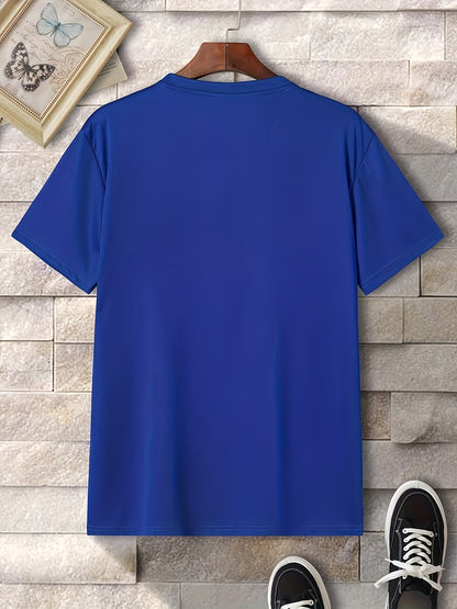 Men's  Comfy Cartoon Money & Hands Graphic Design Crew Neck T-shirt