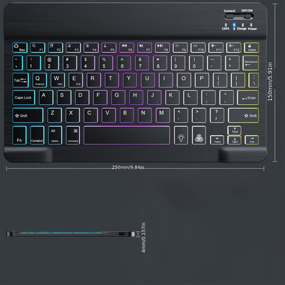 Rainbow RGB Wireless Keyboard - Rechargeable Wireless Keyboard