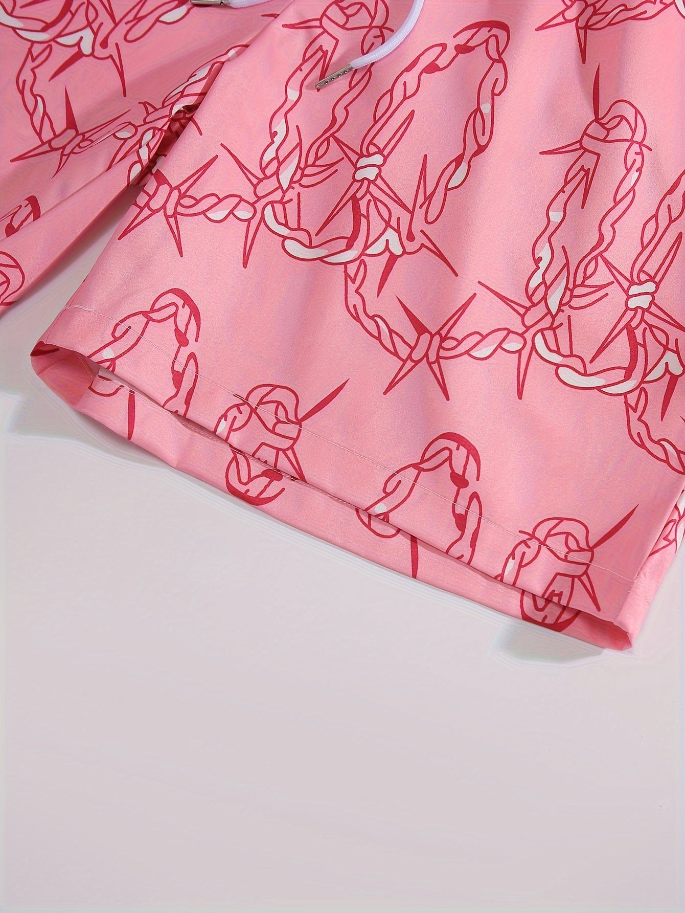 Men's T-Shirt & Shorts Set, Comfortable Crew Neck Tee With Stylish Print, Breathable Graphic Shorts With Drawstring