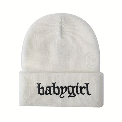 Graphic Beanie Solid Color Trendy Hats Coldproof Skull Cap Warm Beanies