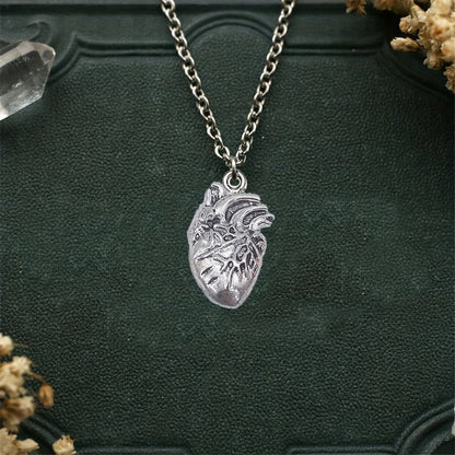 1pc Unique Necklace, Blood Red Gothic Heart Necklace,