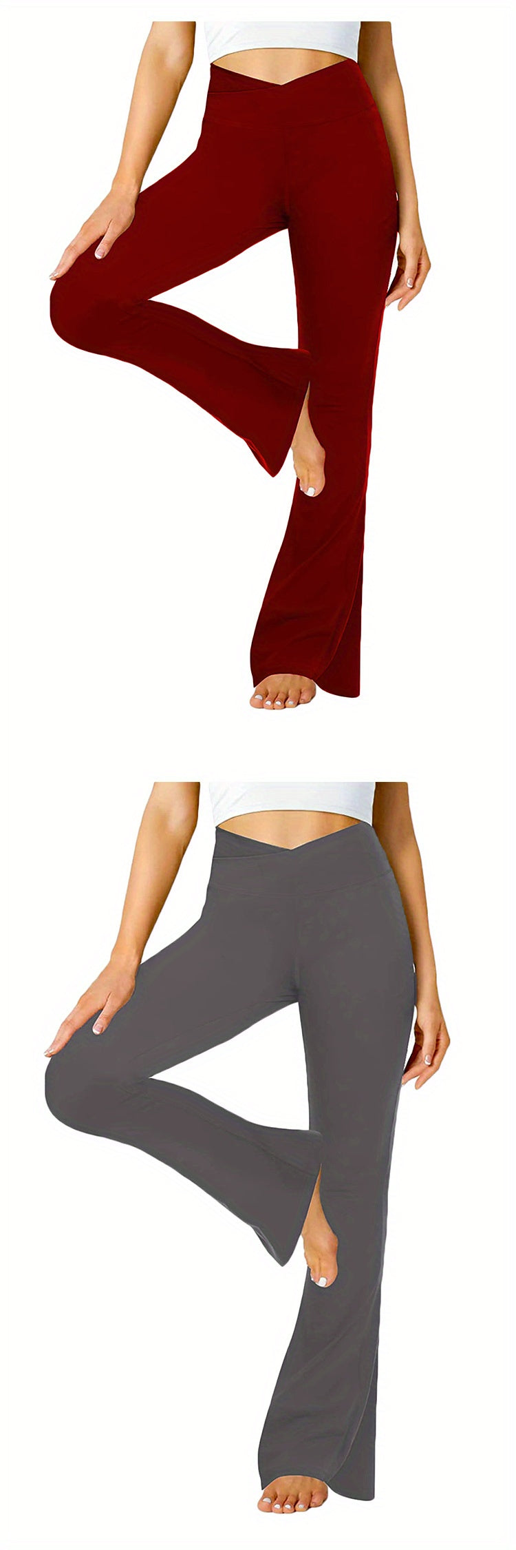 Women's High Waist Flared Leggings - Soft and Comfy