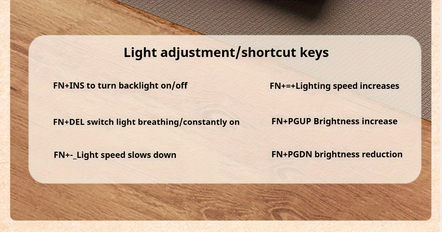 Wired Gaming Keyboard with Rainbow Backlit, Portable Black Keyboard for-98 Keys