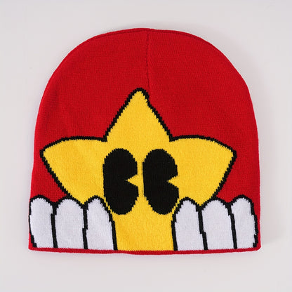 Star Beanie Candy Color Skull Cap Lightweight ElasticColdproof Beanies