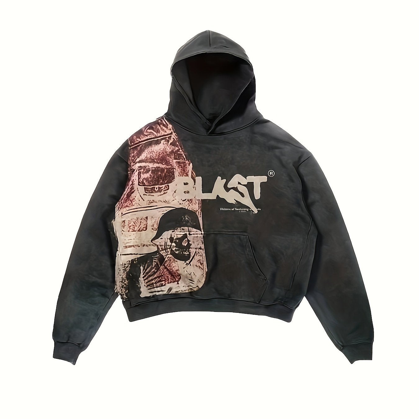 Y2K Inspired Animal Print Hoodie - Comfortable, Trendy Knit Fabric with Practical Kangaroo Pocket