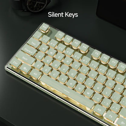 Wired Keyboard | Full Size 104 Quiet Keys, Comfortable Typing with Pudding-Style Keycaps, Durable All-Metal Panel, Soft LED Backlight