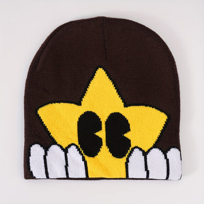 Star Beanie Candy Color Skull Cap Lightweight ElasticColdproof Beanies