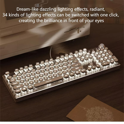 34 Kinds Of Lighting Effects, Real Mechanical Keyboard, Mouse, High Looks, USB, Wired