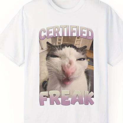 Women's Cat Graphic Tee - Casual Short Sleeve Crew Neck Top
