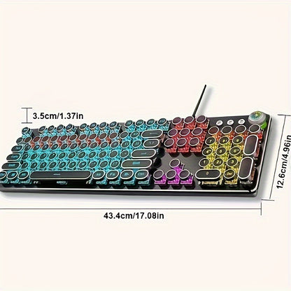 34 Kinds Of Lighting Effects, Real Mechanical Keyboard, Mouse, High Looks, USB, Wired