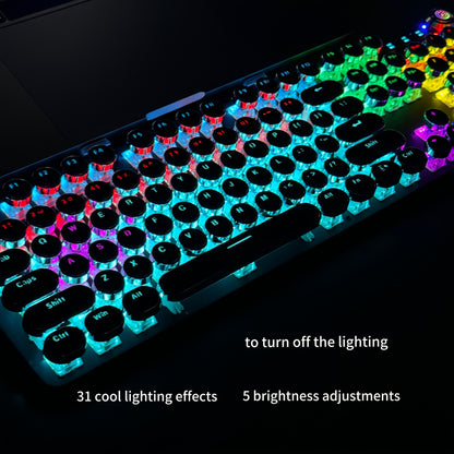 34 Kinds Of Lighting Effects, Real Mechanical Keyboard, Mouse, High Looks, USB, Wired