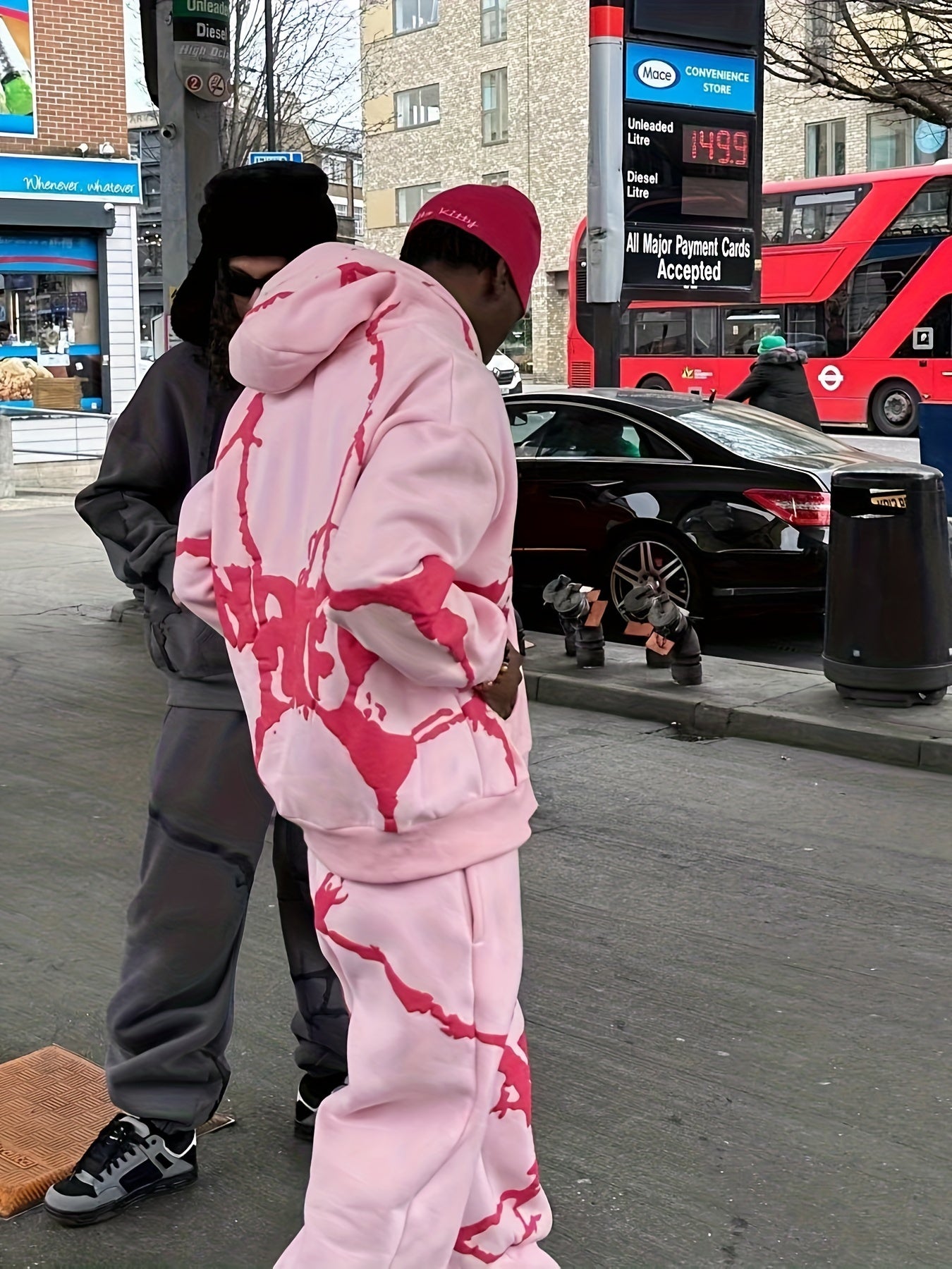 Fashion Designer Couple Men Women Sweatshirt Set Y2K Oversize Full Zip Up  Streetwear Vintage Puff Print Sweatshirts Menswear Oversized