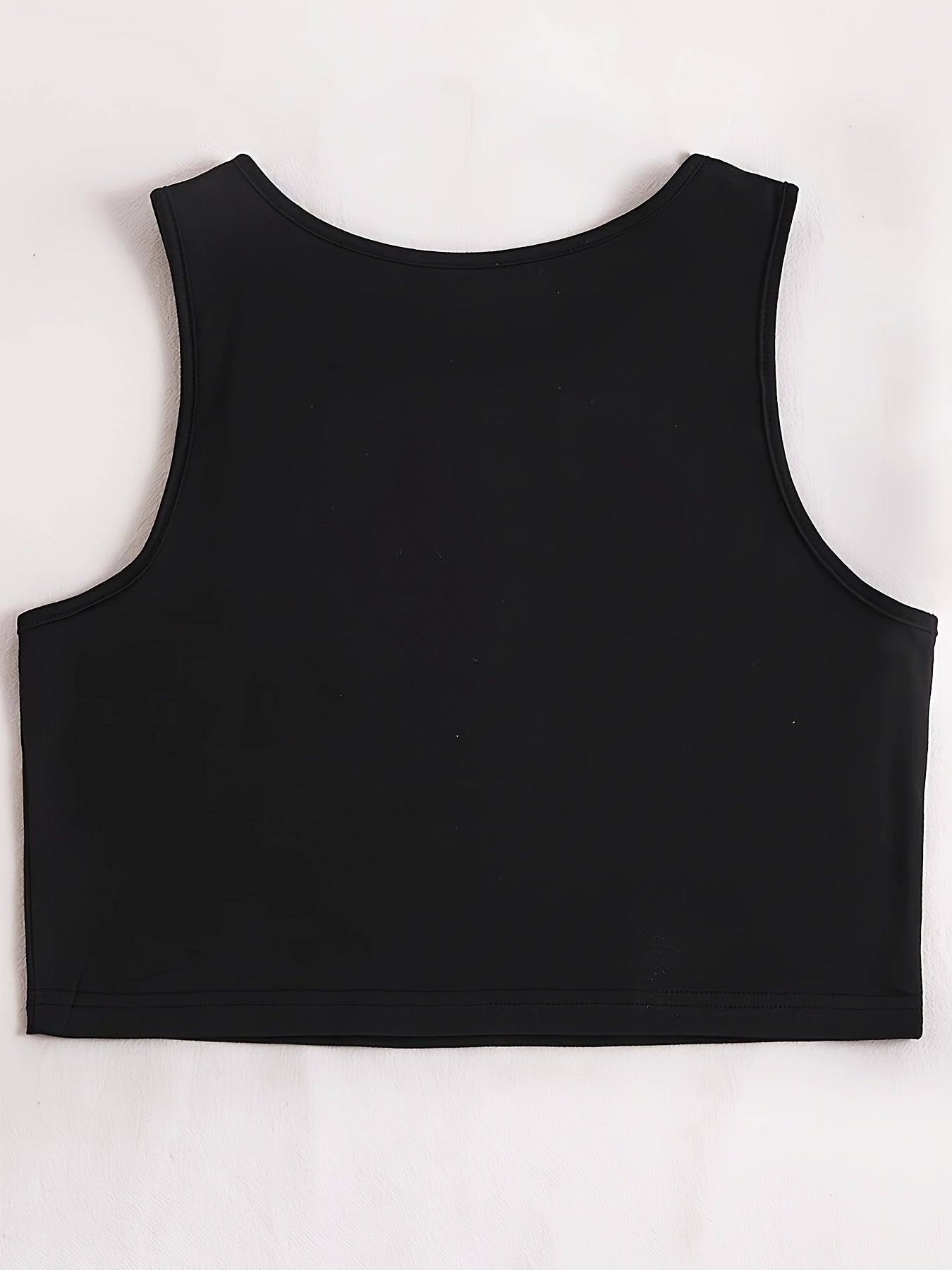 Letter Print Crop Tank Top, Y2K Sleeveless Tank Top For, Women's Clothing