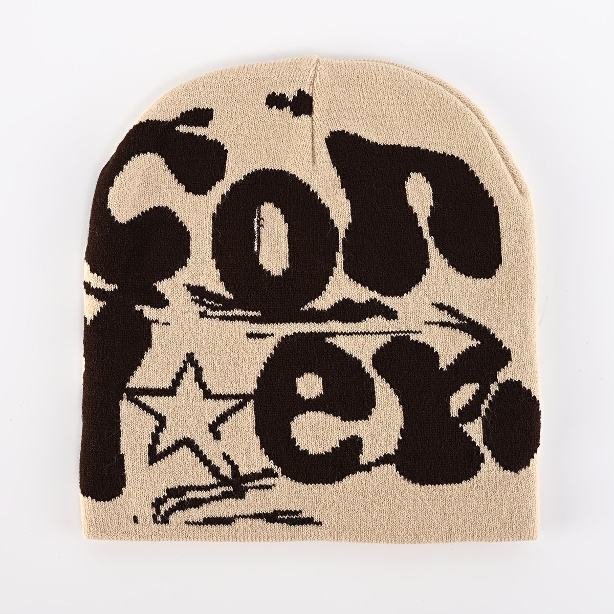 Y2K Beanie Cap, Warm graphic vintage Beanie